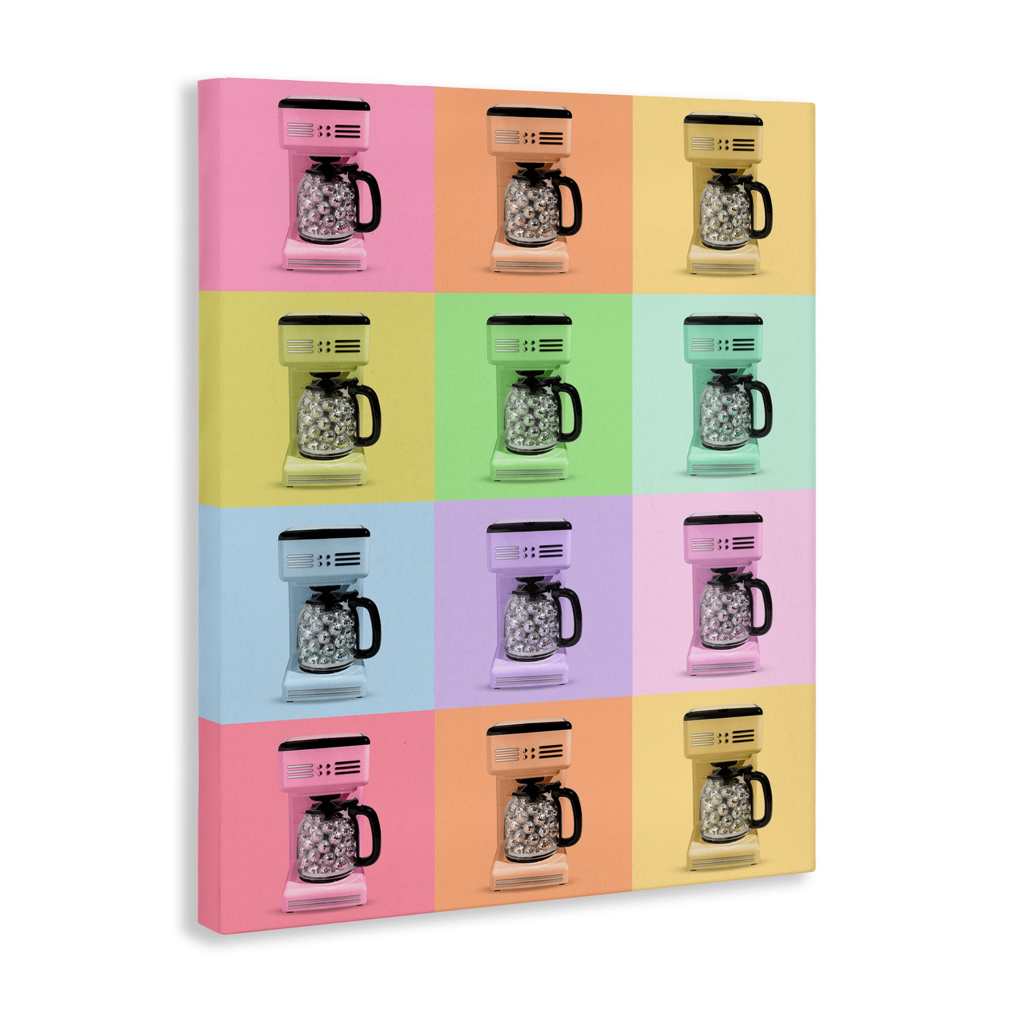 Stupell Industries Disco Coffee Maker Collage Canvas Wall Art, design by LISH Creative