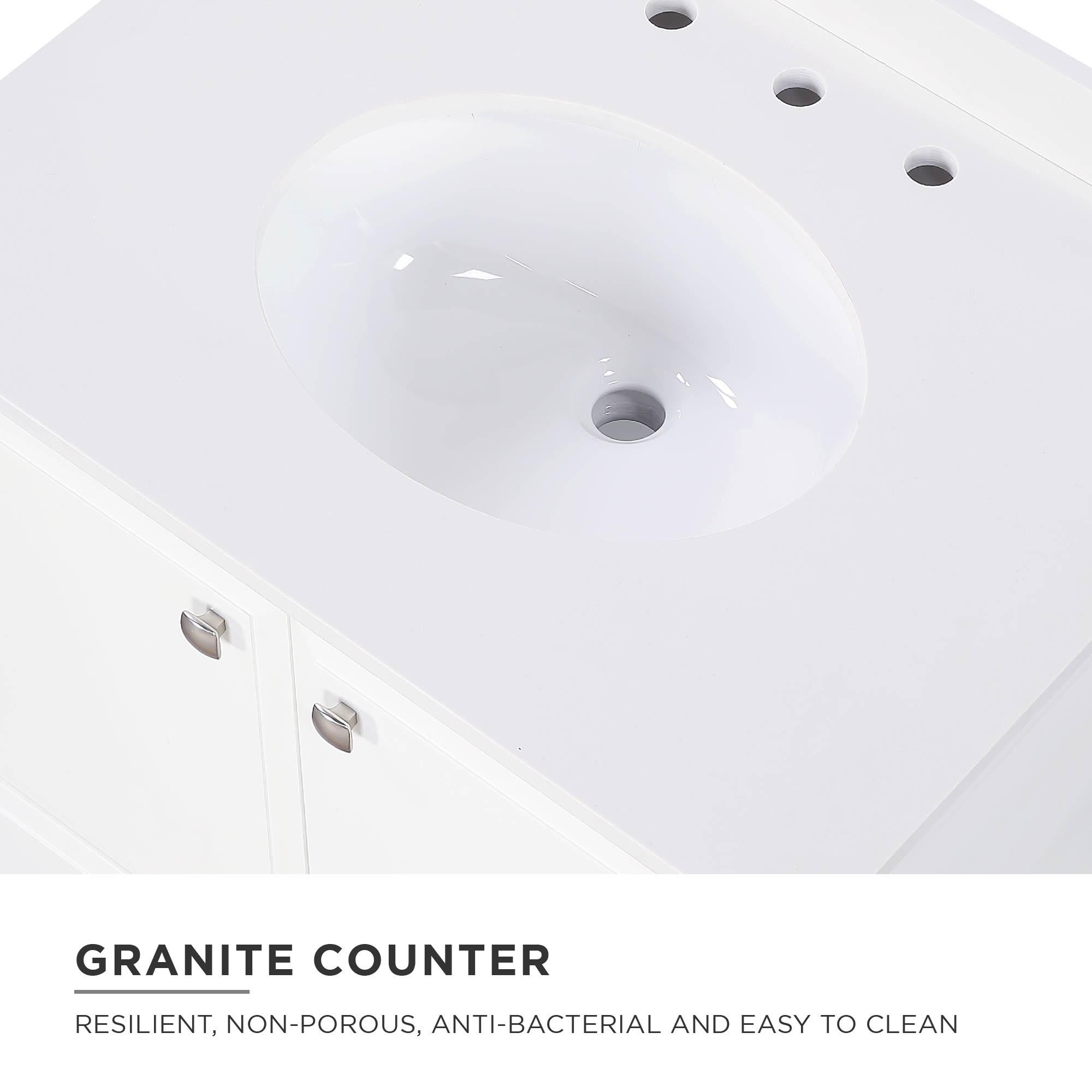DHP Metcalfe 30 Inch Bathroom Vanity with Sink, White