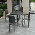 thumbnail image 5 of International Caravan Resin Wicker Square Dining Group-Color:Black, 5 of 5