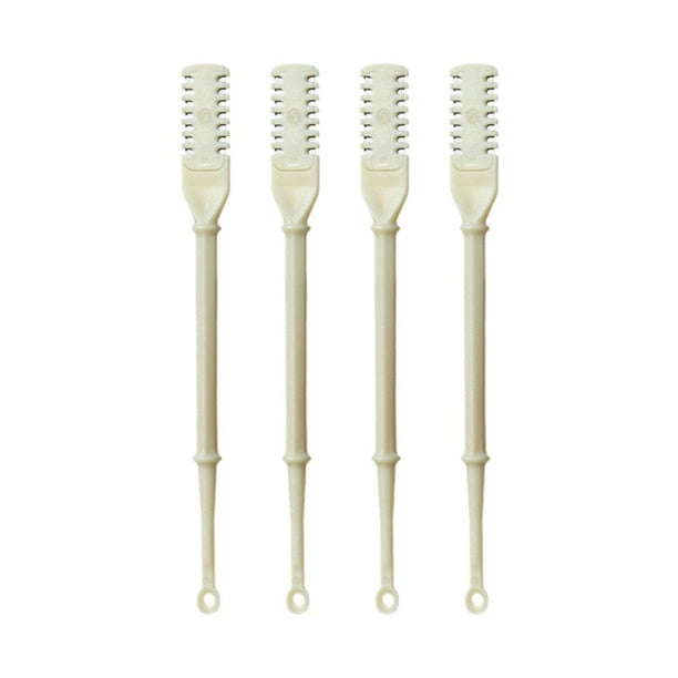 Wartleves Cuchillo para vello nasal de doble cara, recortador manual de vello nasal giratorio de 360 grados
