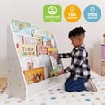thumbnail image 5 of ECR4Kids Streamline Single-Sided Book Display with Storage, Classroom Bookshelf, White Wash, 5 of 9