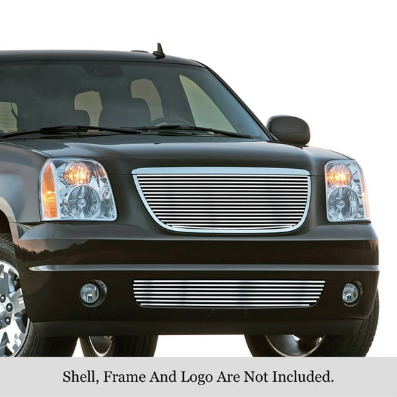 2007-2013 Gmc Yukon Not For Hybrid 304 Stainless Steel Polished Finish 8X6 Horizontal Billet Stainless Steel Billet Grille