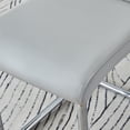 thumbnail image 4 of Set of 4 Light Gray PU Dining Chairs, Faux Leather Cushioned Seats with Metal Legs for Kitchen & Living Room, 4 of 10