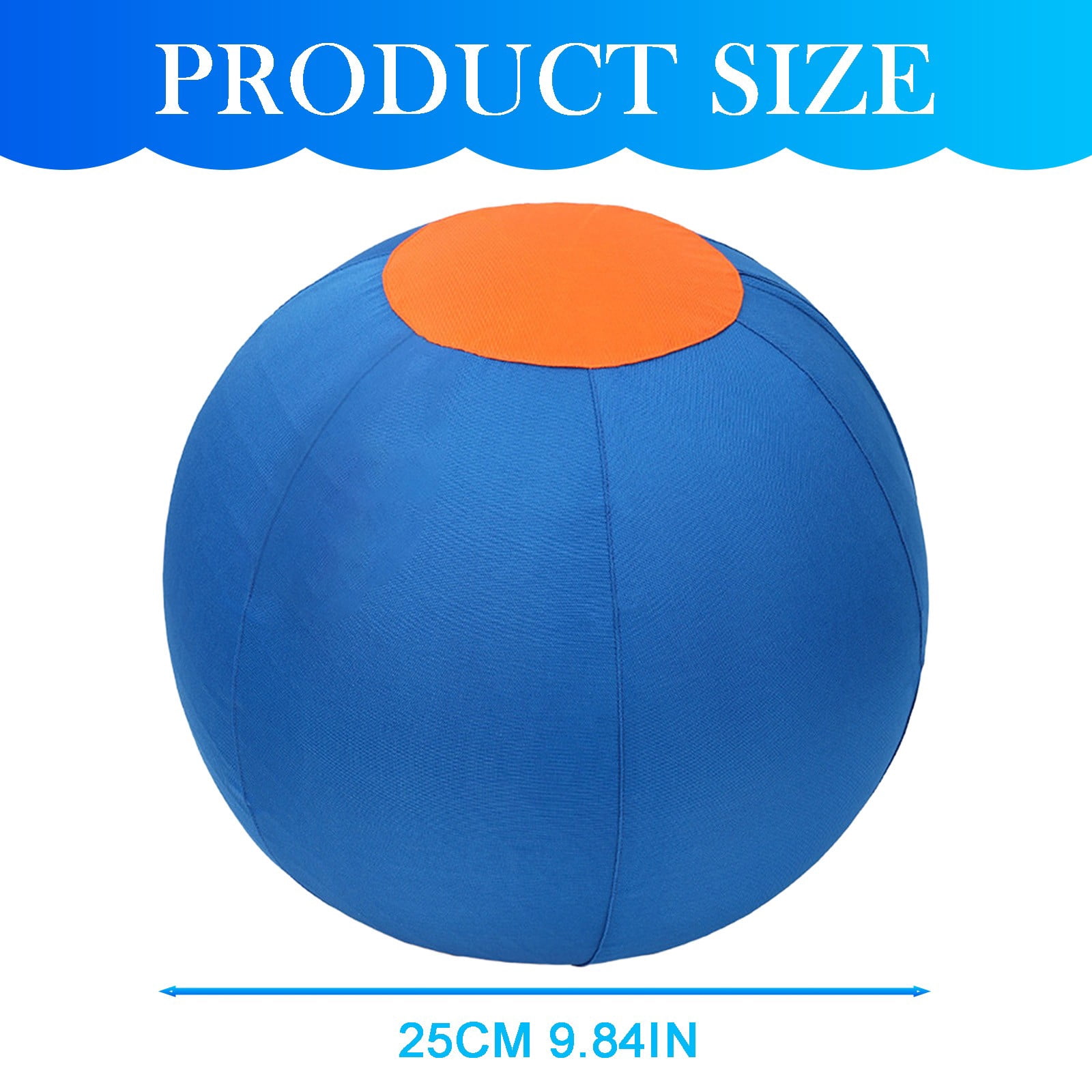 Herding Ball, Herding Ball for Dogs, Extra-Large Enrichment Ball — Tear-Resistant, Includes Protective Cover and Air Pump, Available in Three Sizes to Suit All Dogs,Orange,9.8"