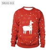 thumbnail image 2 of Chandail de Noël Laid pour Homme Vêtements de Noël Décontractés Hauts Amples Jour de Noël Manches Longues Col Rond Chandail, 2 of 4
