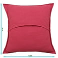 thumbnail image 3 of Stylo Culture Ethnic Bohemian Couch Throw Pillow Covers 16 x 16 Hand Embroidered Pink Bohemian 40cm x 40cm Home Decor Cotton Mirrored Square Cushion Covers | Set Of 2, 3 of 4