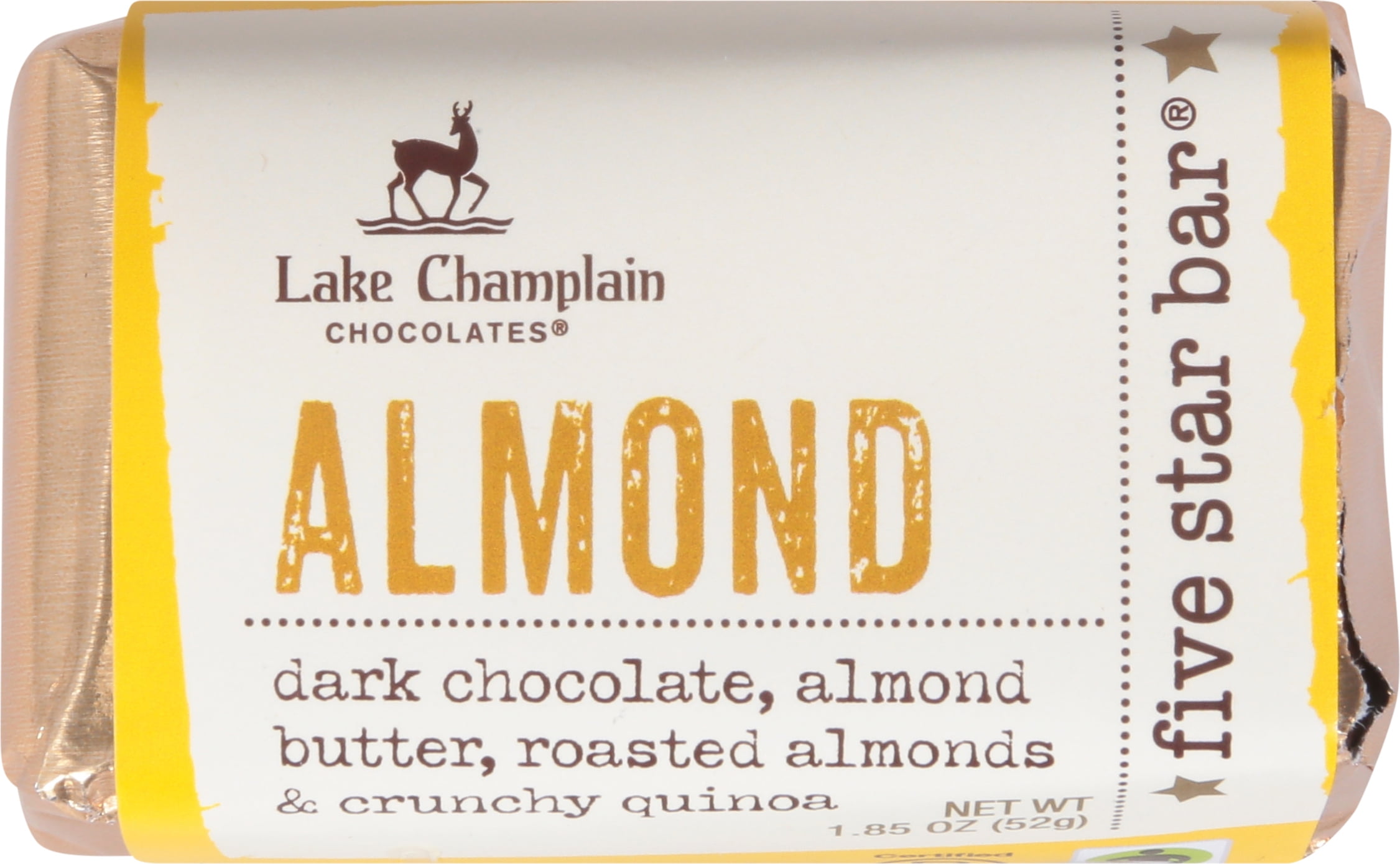 Lake Champlain Dark Chocolate Almond Butter Five Star Bar, 1.85 Ounces