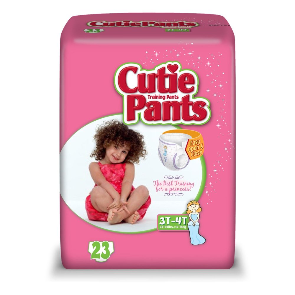 Cutie Collections Cuties Training Pants for Girls, Size 3T4T, 23 Count