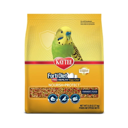 Kaytee Forti-Diet Pro Health Egg-Cite! Nourish+Protect Parakeet Food 5 Pounds