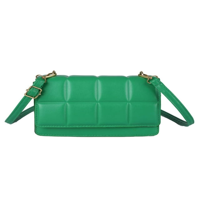 AMERTEER Women Chocolate Square PU Leather Flap Shoulder Bags Lady Flap Small Handbags