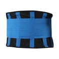 thumbnail image 1 of Tirantes para espalda, placa de acero transpirable, malla que mantiene el calor, cinturón de soporte de cintura elástico curvo para hombres y mujeres, color azul, 1 of 10