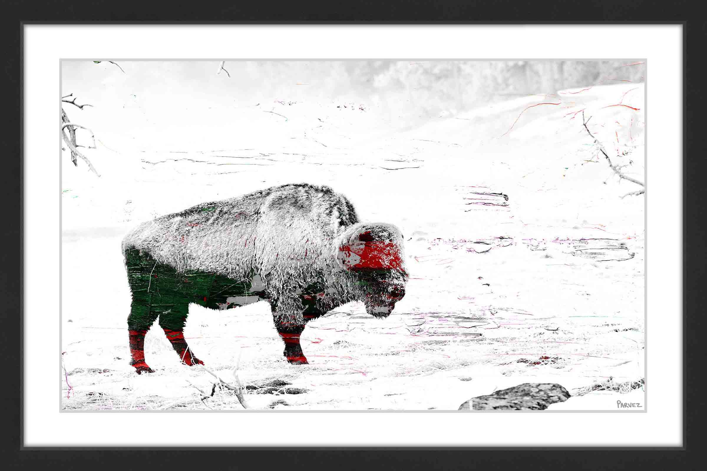 "Lost Buffalo" Framed Painting Print