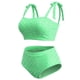 thumbnail image 5 of Bañador de dos piezas para mujer de tallas grandes Agnes Orinda, traje de baño de control de abdomen alto, conjunto de bikini L verde hierba para el Día de la Madre, 5 of 8