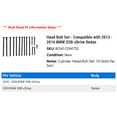 thumbnail image 2 of Head Bolt Set - Compatible with 2013 - 2016 BMW 328i xDrive Sedan 2014 2015, 2 of 2