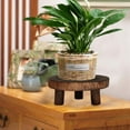 thumbnail image 5 of Wooden Plant Stand Flower Pot Base Holder Stool Indoor Outdoor Garden Succulent Pots Tray Flower Display Plant Stand SmallStool, 5 of 9