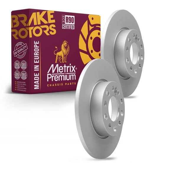 Metrix Premium Chassis Parts - 10.94 inch (278 mm) 2 PC Rear Coated Solid Disc Brake Rotor Fits 23-24 Dodge Hornet, 16-23 Fiat 500X, 17-23 Jeep Compass, 15-23 Renegade Replacement 981835FZN