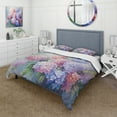 thumbnail image 1 of Designart "Purple Pink Hydrangea love expression" Floral Bedding Covert Set - Hydrangea Purple Traditional Bed Set With 2 Shams, 1 of 6