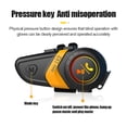 thumbnail image 3 of Auriculares Manos Libres Greeniant para Casco de Motocicleta Bluetooth 5.0 Amarillo, 3 of 6