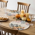 thumbnail image 4 of Fall Round Placemats Set of 4 Harvest Pumpkin Place Mats Thanksgiving Woven Placemat Color Leaves Linen Circle Braided Table Mat for Kitchen Dining Table Autumn Party Home Decor 15 Inch, 4 of 9