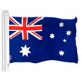 BCYCSJ Combo Pack USA American Flag 3x5 Ft 150D Printed Stars & Australia (Australian) Flag 3x5