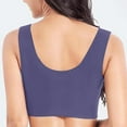 thumbnail image 4 of Hemlock Large Size Wireless Sports Bras, Large Size Wireless Sports Vest Bra, Thin Lace Design, Lifting Support, Blue Thin Lace Vest Bras, Blue 7XL, Size M-7XL, 4 of 9