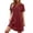 A70 Wine, variant on Mifsaly Cotton Dresses Women Short Sleeve Lace Embroidery Mini Summer T Shirt Dress Lightweight Comfy Daily Wear Loose Breathable Sundress XXL