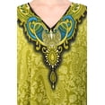 thumbnail image 2 of Miss Lavish London Women’s Paisley Floral Print Polyester Kaftan Dress with V Neck & Pockets (S–3XL), 2 of 7
