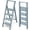 Blue, variant on 6 Step Ladder, Lightweight Folding Step Stool with Convenient Handgrip,Aluminum 330lbs Capacity Step Ladder for Office,Household,Kitchen,Library(Blue)