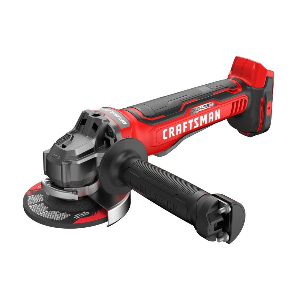 CRAFTSMAN V20 4.5-in 20-Volt Max-Amp Paddle Switch Brushless Cordless Angle Grinder BARE TOOL