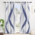 thumbnail image 5 of Tchckioa Abstract Lines Blackout Curtains,Grommet Window Drapes for Bedroom,Blue,52x84,2 Panels, 5 of 6