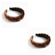 thumbnail image 3 of Jumpingount Diadema de terciopelo trenzado, diademas anchas, diadema de lujo para el pelo, banda para la cabeza, deportes, de cara, banquete de Color café 2Conjunto, 3 of 6