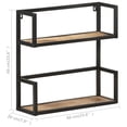 thumbnail image 4 of vidaXL Wall Shelf 60x20x60 cm Rough Mango Wood, 4 of 5