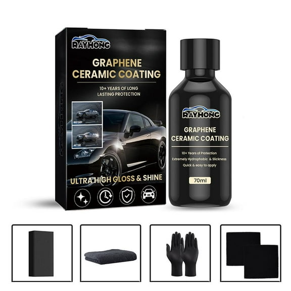 Graphene Ceramic Coating For Cars 10H (7 Years Protection Apply Wash) NEW