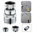 thumbnail image 3 of PURELY- Brass Sink Faucet 3/4" To Garden Hose Adapter Swivel Adapter With Aerator Kit Us, 3 of 6