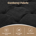 thumbnail image 6 of Centilab 52" Folding Sofa Bed, Convertible Sleeper Chair Couch with Pillow, Foldable Futon Mattress with Back Support, Floor Sofa Bed for Living Room Bedroom, Double, Black, 6 of 9
