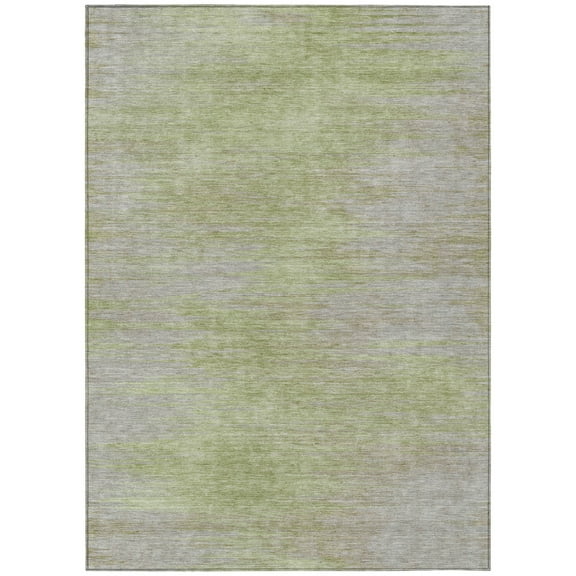 HomeRoots 587228 9 x 12 ft. Abstract Washable Indoor & Outdoor Rectangle Area Rug, Sage & Artichoke Green