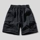 thumbnail image 2 of Mens Shorts Cintura Elástica con Bolsillos Color Sólido Casual Cremallera Bolsillo Shorts de Ropa de Trabajo, Poliéster, 2 of 8