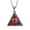 Red with chain, variant on Men's Stainless Steel Vintage Gothic Triangle Demon Red Evil Eyes All Seeing Pendant Necklace with Chain