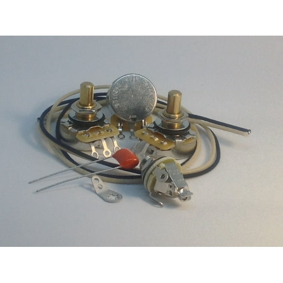 J Bass Wiring Kit CTS Solid Shaft Pots .022uf 716P Small Orange Drop Gavitt Cloth Wire Pure Tone Full-Contact Output Jack