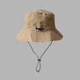 thumbnail image 3 of HOMEIORA Waterproof Bucket Rain Hat with Chin Strap Quick Dry Packable Boonie Sun Hat Safari Hat UV Protection - Khaki, 1 Pack, 3 of 5