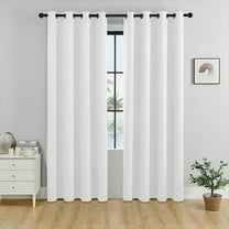 suxuMhao Blackout Curtains - 2 Pieces Long Sunscreen Curtains, 42in*63in White Blackout Curtain for Bedroom, Light Blocking Curtains Ideal for Home, Living Room & Bedroom Decor​
