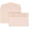 JAM Paper Wedding Invitation Set, Small, 3 3/8" x 4 3/4"- Ivory Card with White Envelope Pink and Ivory Band, 100/pack