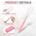thumbnail image 3 of 3 SIze 27.5" Telescoping Sponge Stick Kit 2cm/3cm/4cm W Retractable Ceramic Clay Sponge Replacement for Pottery Tool Removing Excess Water from Tall and Narrow Pottery, Pink, 3 of 6