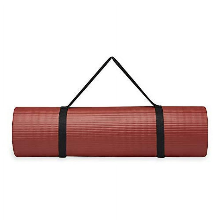 Gaiam Essentials Thick Yoga Mat Fitness & Exercise Mat With Easy