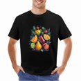 thumbnail image 3 of Fruit Pattern T-shirt Strawberry Lemon T-shirt Illustration Art Aesthetics T-shirt, 3 of 5