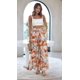 thumbnail image 5 of Pantalones Anchos de Pierna para Mujer, Pantalones Palazzo Florales Fluidos para Mujer, Pantalones Casuales de Verano de Cintura Alta. Estampados Coloridos XL, 5 of 7