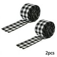 thumbnail image 2 of 2 pieces of Christmas decorations checkered ribbon party decoration DIY crafts 236 inches per roll., 2 of 12