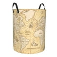 thumbnail image 2 of Fotbe World Map Laundry Basket with Handles, Waterproof Large Laundry Hamper, Wash Bag for Corner Dorm, Rolling Laundry Basket with Handles-Small, 2 of 8