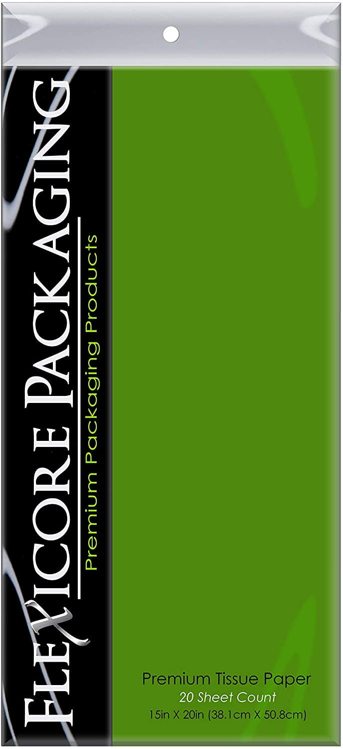 Flexicore Packaging Oasis Green Gift Wrap Tissue, (10 Rolls)