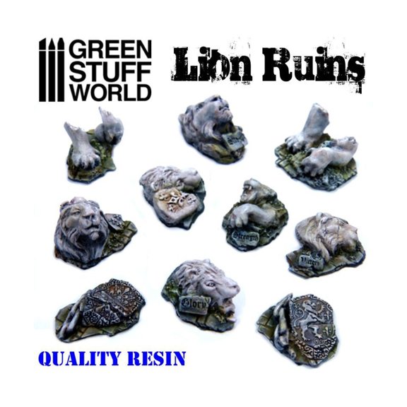Green Stuff World Lion Ruins New